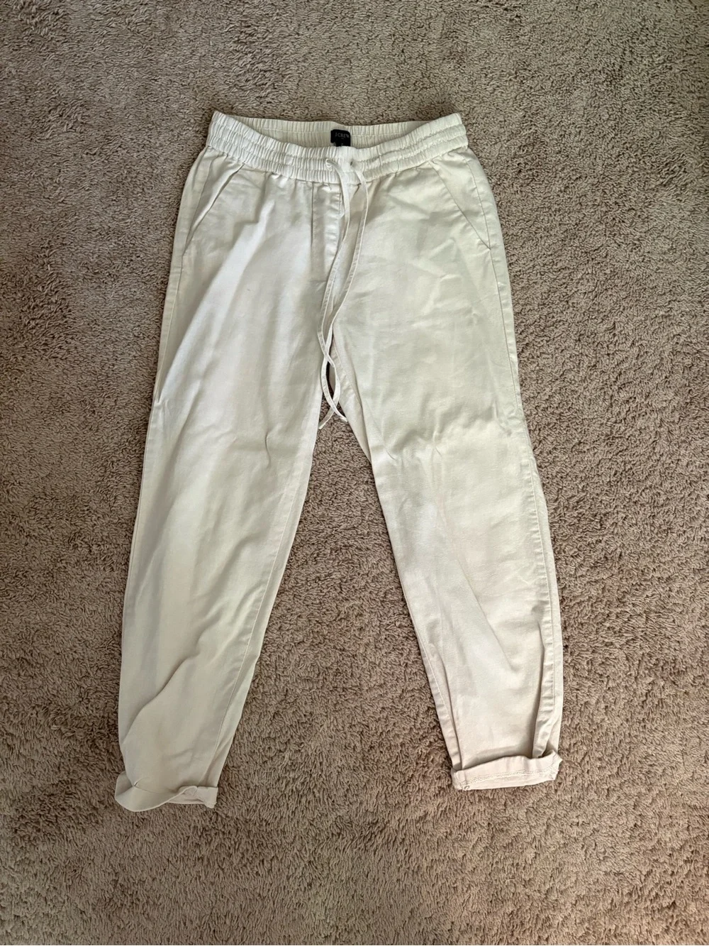 J. Crew women’s cream Drawstring Joggers - Picture 1 of 2